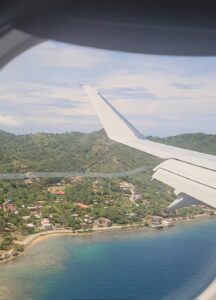 A view of Roatan as the plane approached the runway