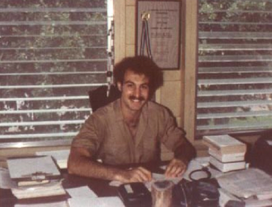Nicholas Honduras at Desk 1980