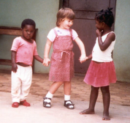 Elizabeth Comninellis in Angola at age 4